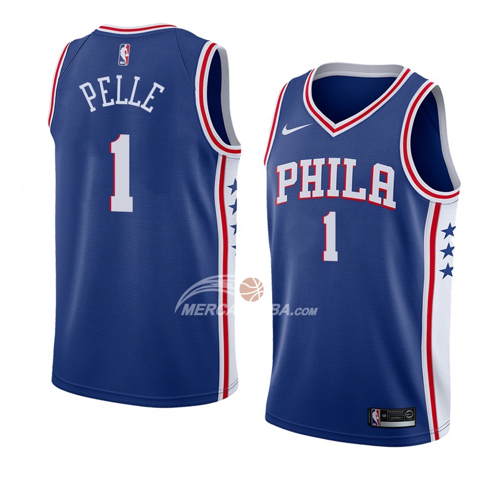 Maglia Philadelphia 76ers Norvel Pelle Icon 2018 Blu